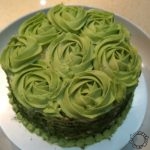 Green tea rosette sponge cake