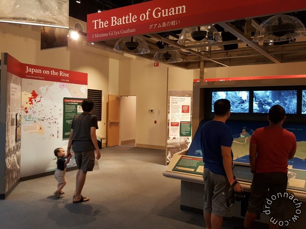 Visiting the history of World War 2 in a museum