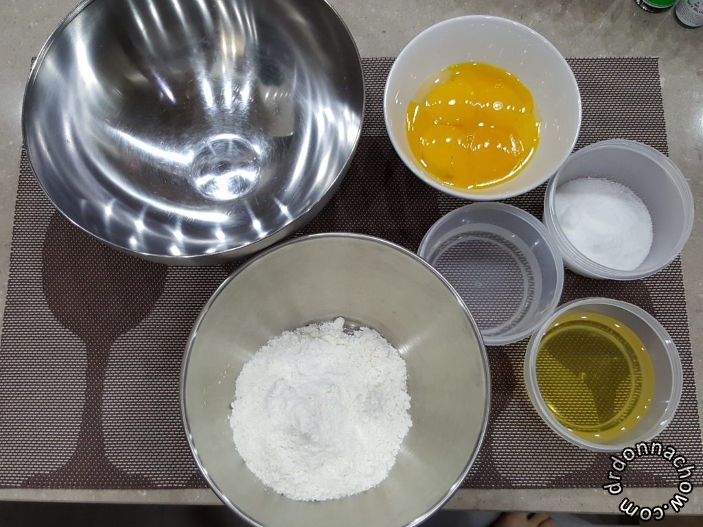 The ingredients for the batter